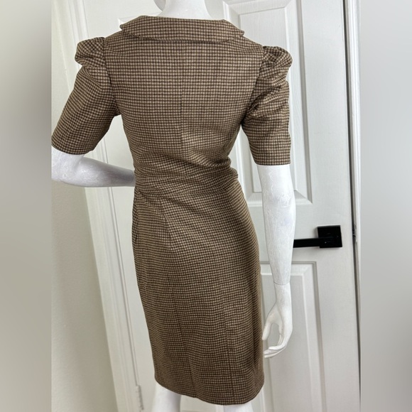 Jessakae Fox Group Size XXS Brown Plaid Short Sleeve Charlotte Shift Dress.  B6 - Picture 8 of 12